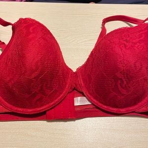 Cacique Lane Bryant Red Lace 44C Bra